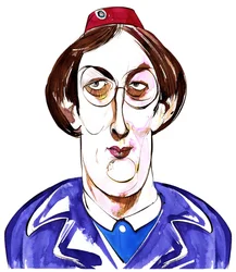 Miranda Hart - caricatured as Chummy from the BBC drama series Call the Midwife